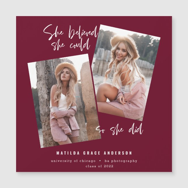 Ella creía que podía así que se graduó (Anverso)