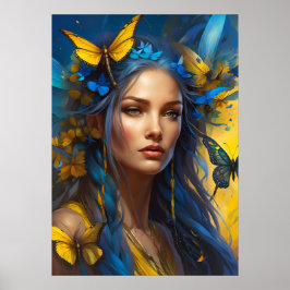 Ella de las mariposas | Arte digital