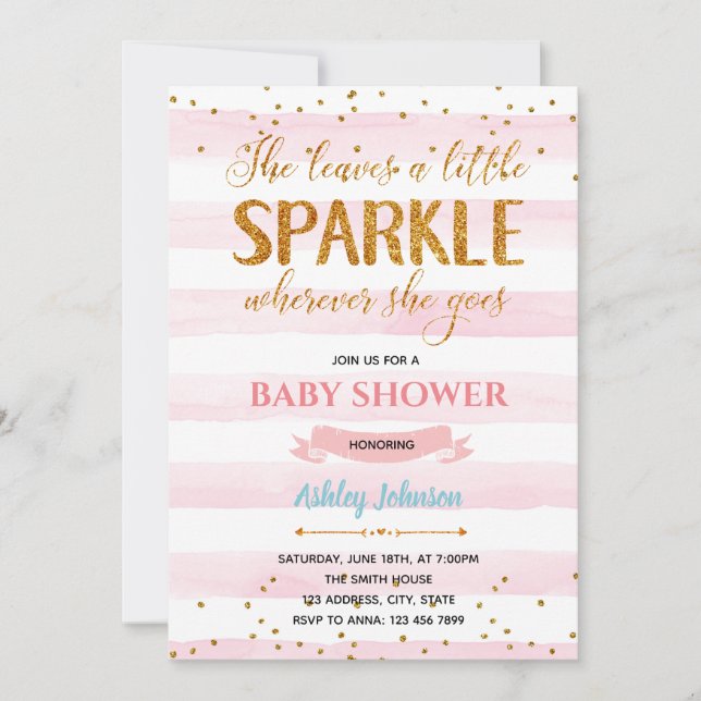 ELLA DEJA una pequeña invitación de confeti (Anverso)