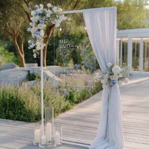 Ella Dijo Que Sí Señal De Bienvenida Acrílica De D