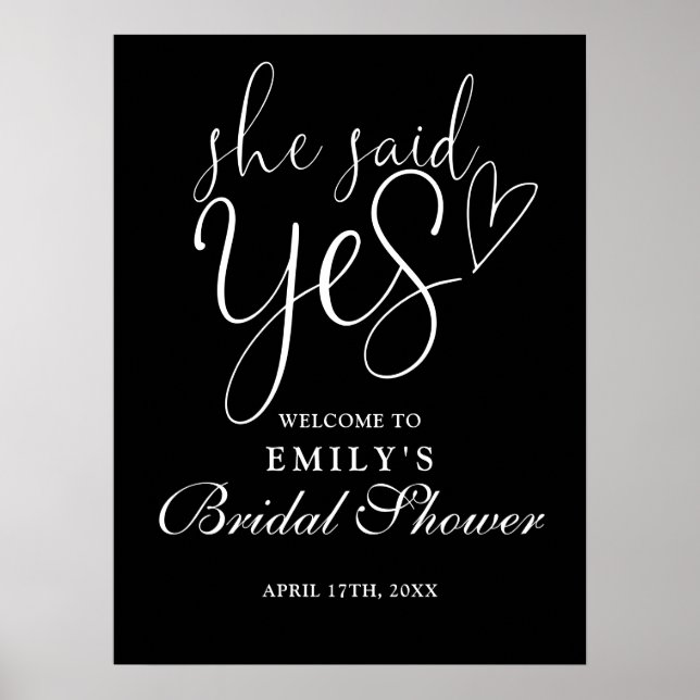 Ella Dijo Que Sí Señal De Bienvenida De La Ducha B (Frente)