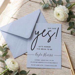 Ella dijo que sí Tarjeta de Invitación Simple para