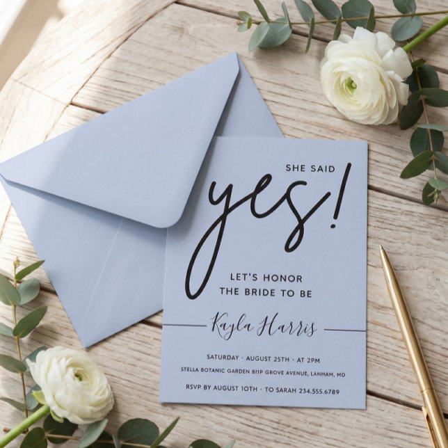Ella dijo que sí Tarjeta de Invitación Simple para (Subido por el creador)