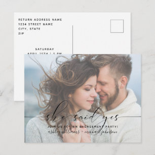 Ella Dijo Sí Invitación de Caligrafía para Fiesta 