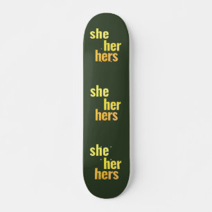 Ella/ella/sus Pronouns Skateboard Deck