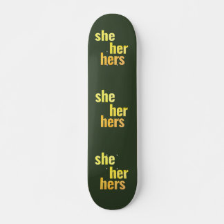 Ella/ella/sus Pronouns Skateboard Deck