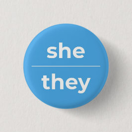 Ella/Ellas Pronoun Pin, Botón De 1¼ Pulgada