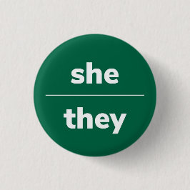 Ella/Ellas Pronoun Pin, Botón De 1¼ Pulgada