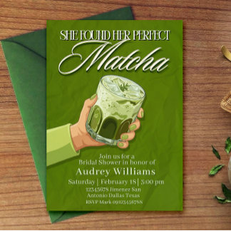Ella Encontró Su Invitación Perfecta de Matcha