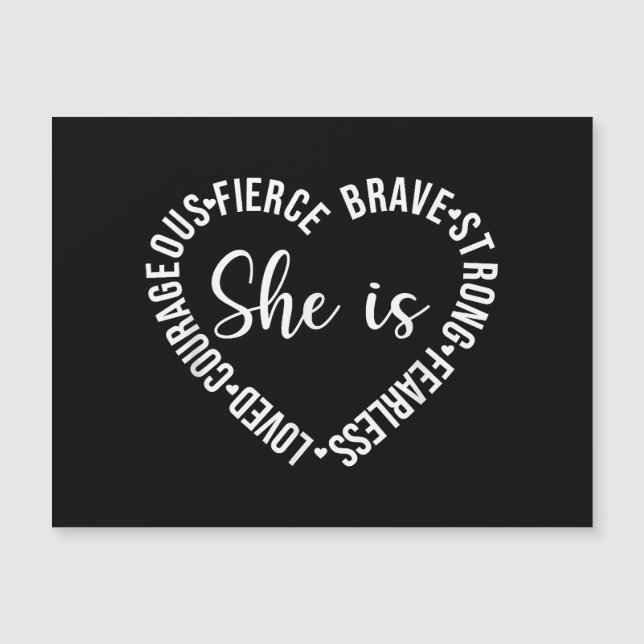 Ella Es Amada, Valiente Y Valiente Fearle (Anverso)