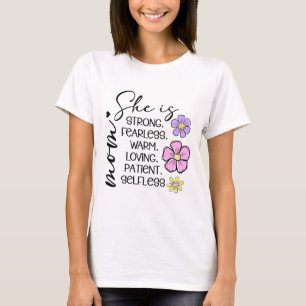 Ella Es La Camisa De Mamá Mínimo Floral Madre Te