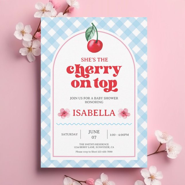 Ella es la cereza en la mejor invitación de Baby S (Subido por el creador)