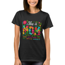 Ella es mamá - Camiseta Floral Maternidad