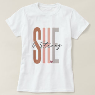 Ella Es Un Fuerte Diseño De Camisetas Inspiradoras