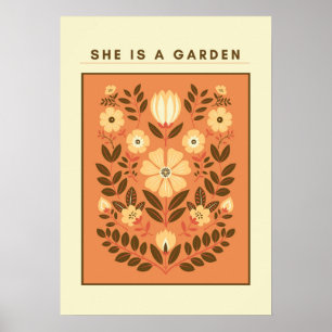 Ella Es un Jardín – Arte Botánico de Pared (Terrac