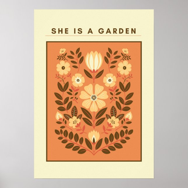Ella Es un Jardín – Arte Botánico de Pared (Terrac (Frente)