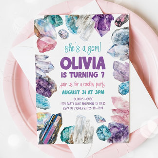 Ella es una invitación a cumpleaños Gem, Geology R