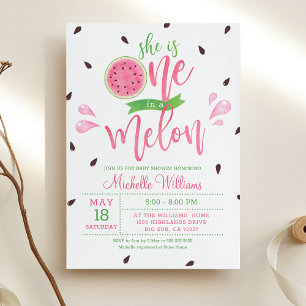 Ella es una invitación de Baby Shower de uno en un