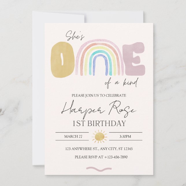 Ella Es Una Invitación De Cumpleaños  (Anverso)