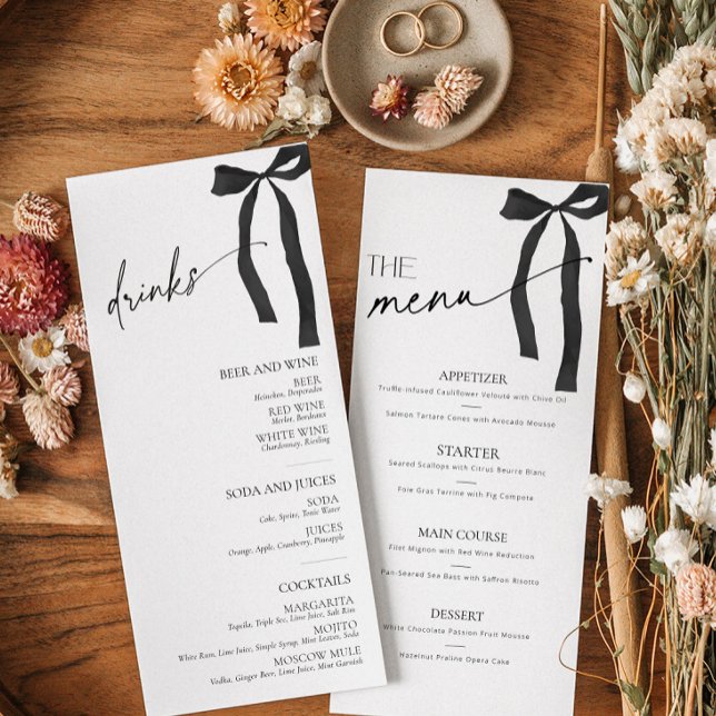 Ella está atando el nudo Bridal Shower Black Bow M (Subido por el creador)