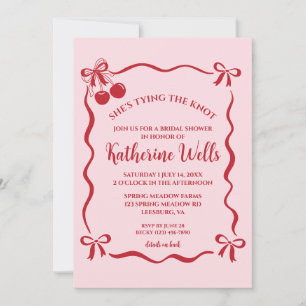 Ella está atando el nudo: Invitación de Despedida
