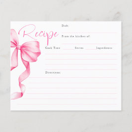 Ella está atando la tarjeta de receta de novia Kno