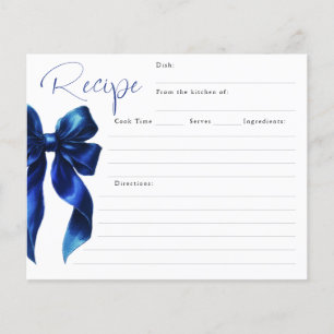 Ella está atando la tarjeta de receta nupcial de K