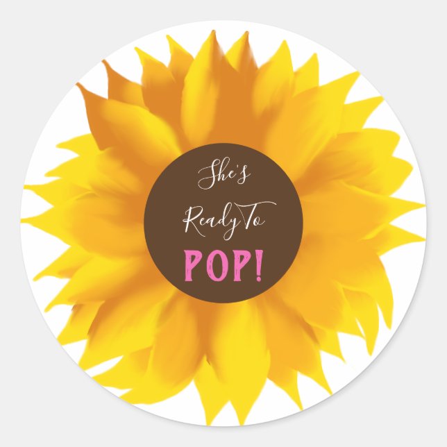 Ella está lista para atraer Pegatinas de girasoles (Anverso)