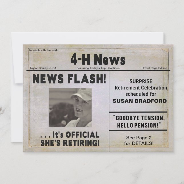 ELLA ESTÁ RETIRANDO LA INVITACIÓN (PERIÓDICO) DE 4 (Anverso)