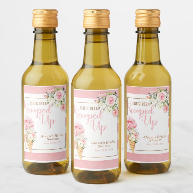 Ella ha sido recogida (raya) MINI personalizada (Botellas)