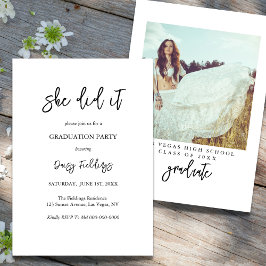 Ella Hizo La Invitación A La Fotelería De Graduaci