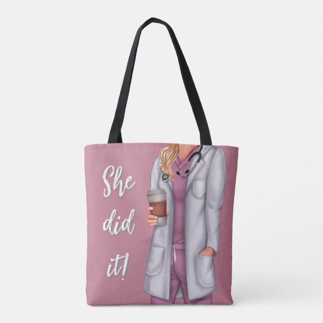 Ella Lo Hizo Doctor Bolsa Tote (Reverso)