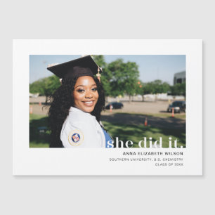 Ella Lo Hizo Graduación Magnética Tarjeta