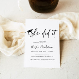 Ella Lo Hizo Invitación De Graduación