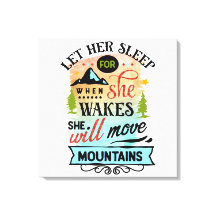 Ella moverá montañas Arte con palabras Impresión e