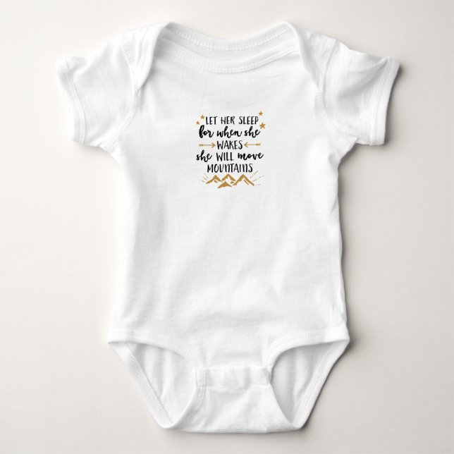 Ella moverá montañas Baby Jersey Bodysuit (Anverso)