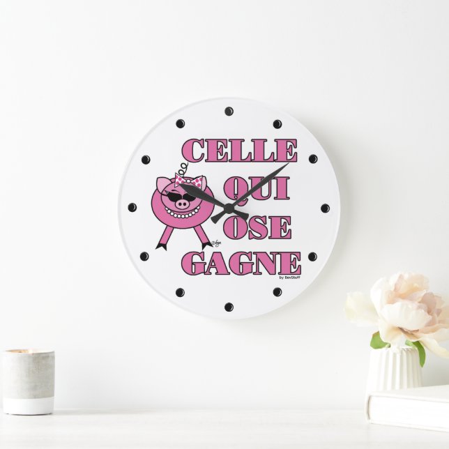 Ella Que Se Atreve Gana Reloj de Pared con Frase F (Hogar)