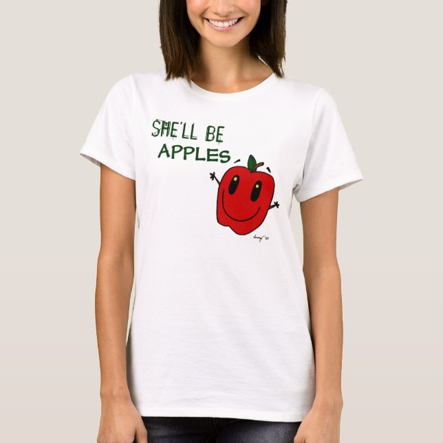 ELLA SERÁ APPLES MUJERES Camisetas (Anverso)