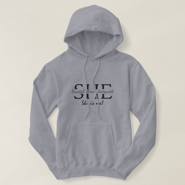"ella soy yo" sudadera (Diseño del anverso)
