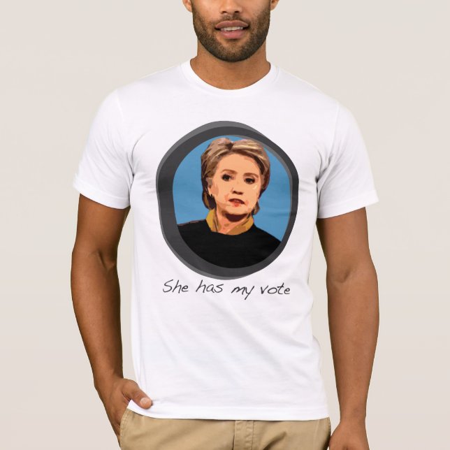 Ella tiene mi camisa de Hillary Clinton del voto (Anverso)