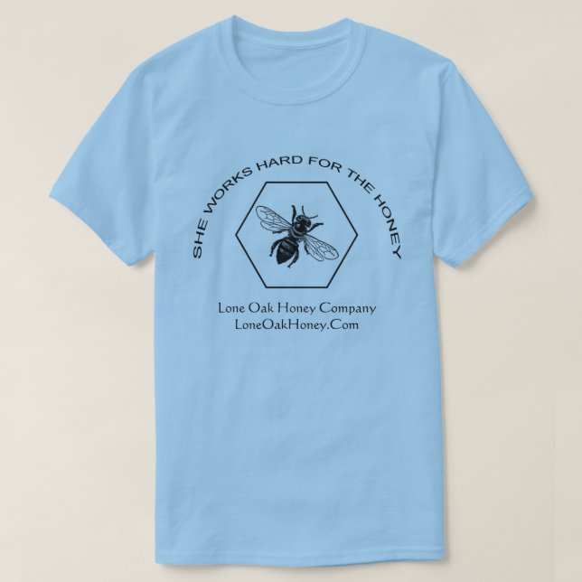 Ella trabaja difícilmente para la camiseta de la (Diseño del anverso)