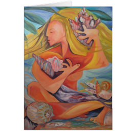 Ella vende los Seashells - tarjeta