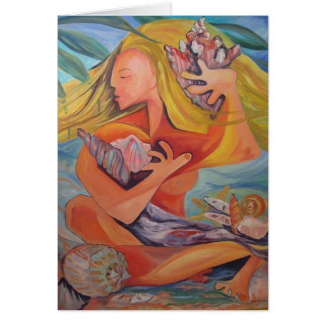 Ella vende los Seashells - tarjeta (Frente)