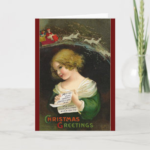 Ellen H. Clapsaddle - chica del navidad con la