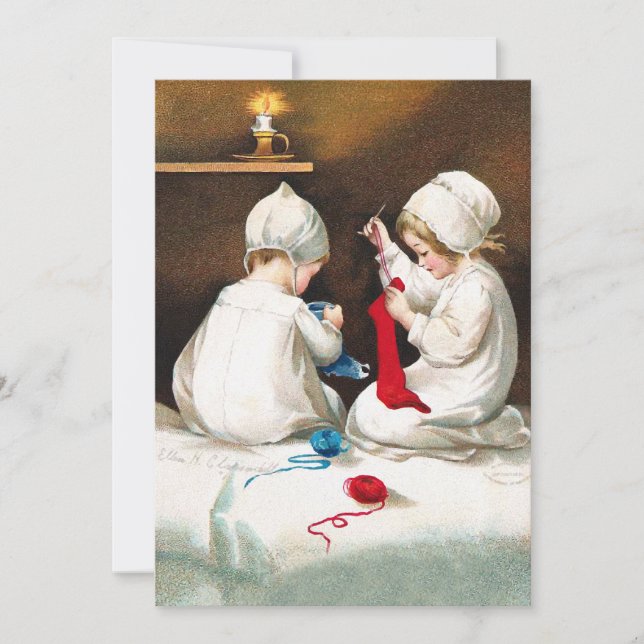 Ellen H. Clapsaddle: Chicas comiendo acciones (Anverso)