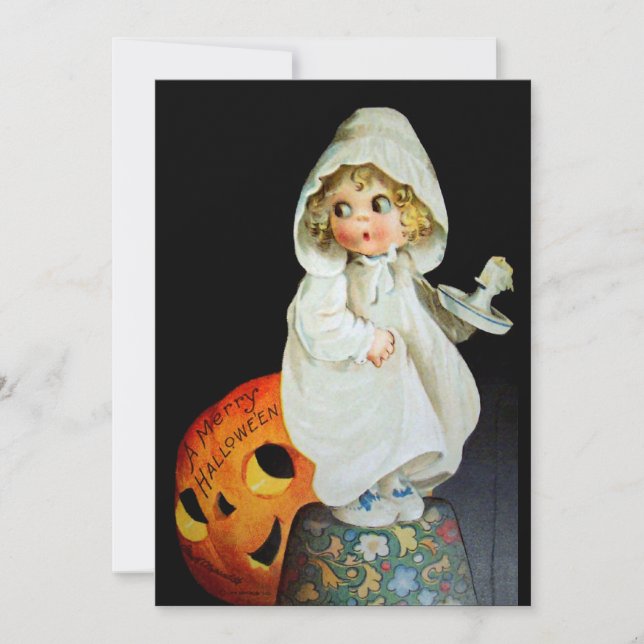 Ellen H. Clapsaddle: Niña pequeña con velas (Anverso)