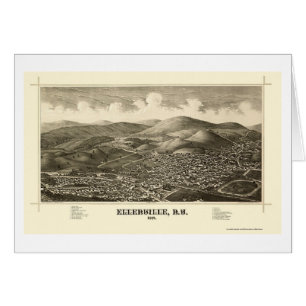 Ellenville, mapa panorámico de NY - 1887