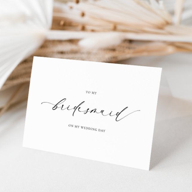 Ellesmere A Mi Tarjeta De Día De Matrimonio De Nov (Ellesmere To My Bridesmaid Wedding Day Card)