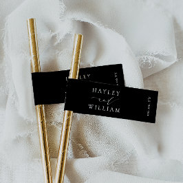 Ellesmere Banderas de paja Minimalistas negras par