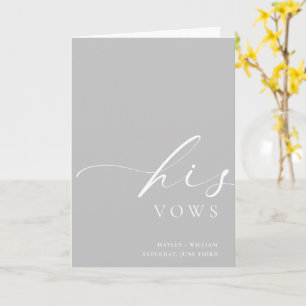 Ellesmere Grey su tarjeta de Boda de votos